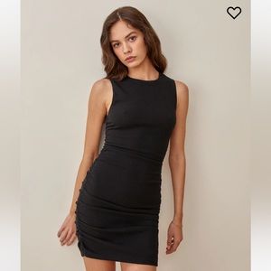 Reformation form fitting knit dress.